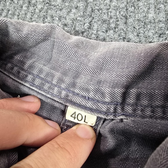 Vintage Penneys Big Mac Coveralls Mens 40L Gray Sanforized Herringbone Twill 50s - Picture 7 of 16